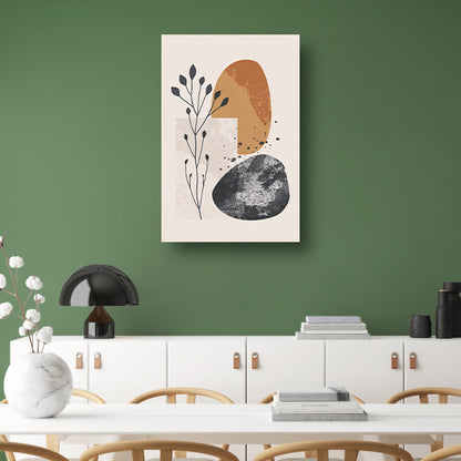Abstract Kunst: Plant en Vormen canvas