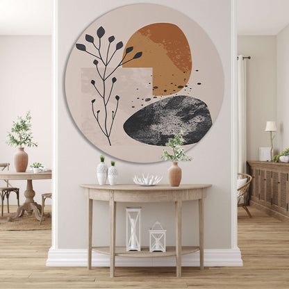 Abstract Kunst: Plant en Vormen forex muurcirkel