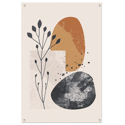 Abstract Kunst: Plant en Vormen tuinposter