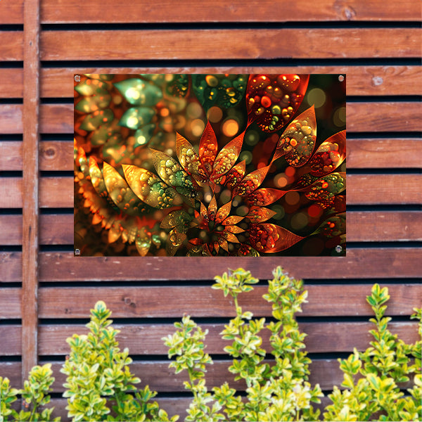 Abstracte Bloemen Compositie tuinposter