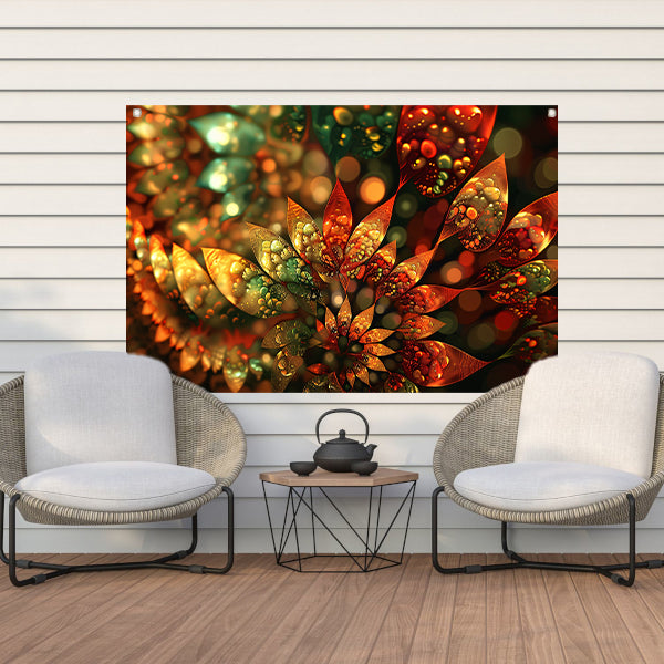 Abstracte Bloemen Compositie tuinposter