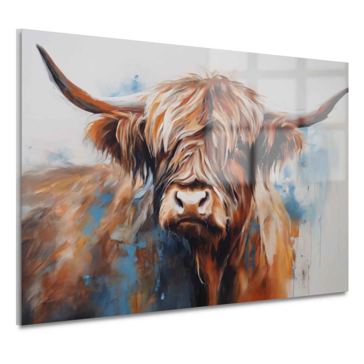 Impressionistisch Portret van een Schotse Hooglander acrylglas