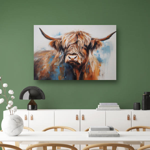 Impressionistisch Portret van een Schotse Hooglander acrylglas