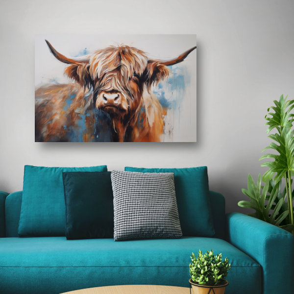 Impressionistisch Portret van een Schotse Hooglander acrylglas