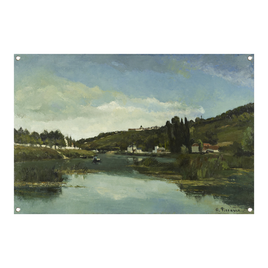 De Marne bij Chennevières - Camille Pissarro tuinposter