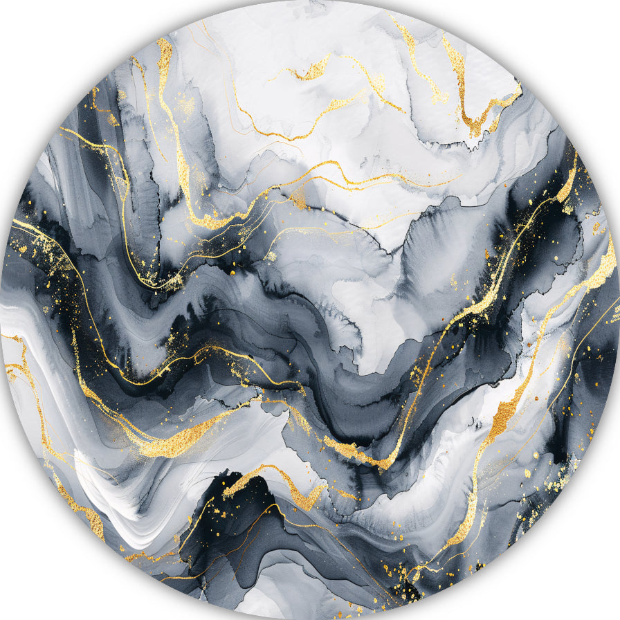 Abstracte Marmeren Pracht met Gouden Aders forex muurcirkel