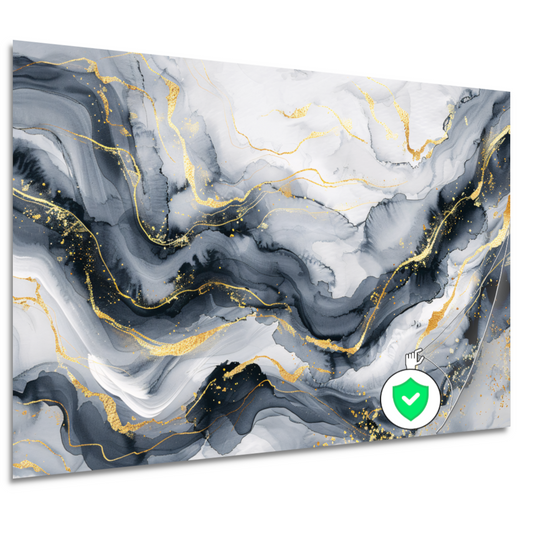 Abstracte Marmeren Pracht met Gouden Aders poster