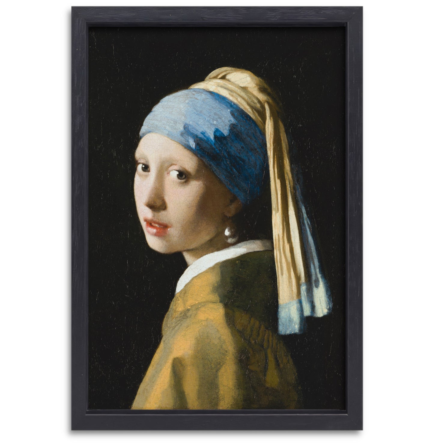 Meisje met de Parel - Johannes Vermeer canvas met baklijst