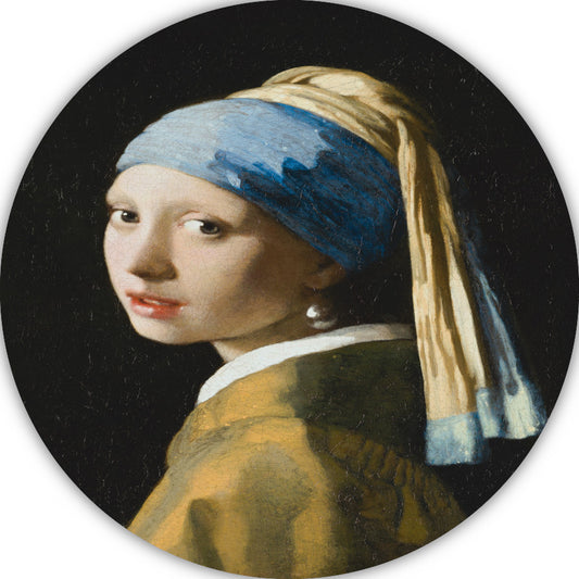 Meisje met de Parel - Johannes Vermeer aluminium muurcirkel
