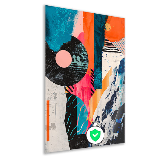 Abstract Kleuren Explosie met Vormen poster