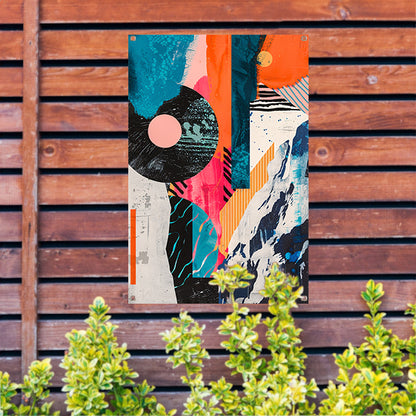 Abstract Kleuren Explosie met Vormen tuinposter