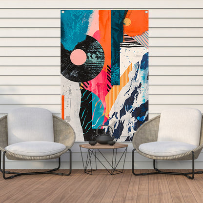 Abstract Kleuren Explosie met Vormen tuinposter