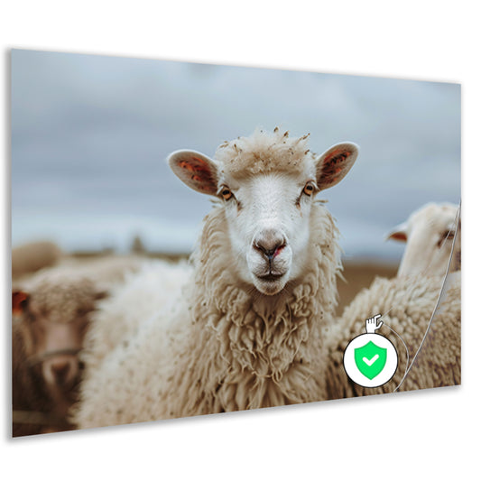 Schaap centraal in een rustige kuddeposter