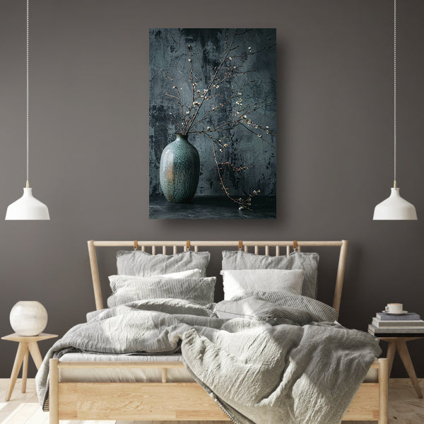 Stilleven met Takken in Keramische Vaas canvas