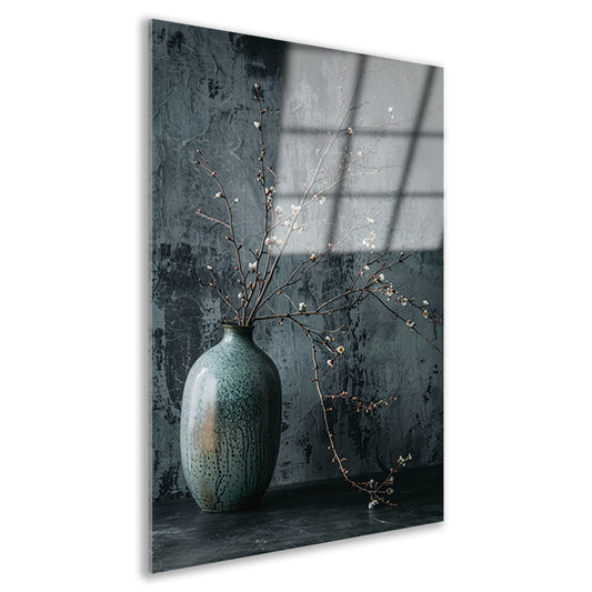 Stilleven met Takken in Keramische Vaas acrylglas