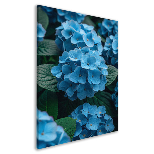 Blauwe bloemen in de tuin canvas