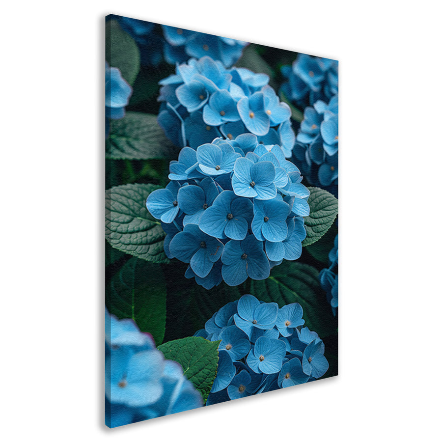 Blauwe bloemen in de tuin canvas