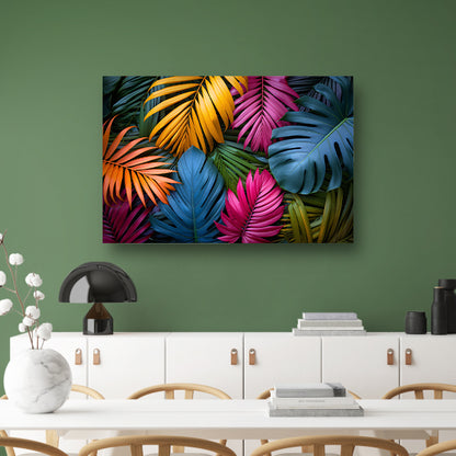 Groene junglebladeren canvas