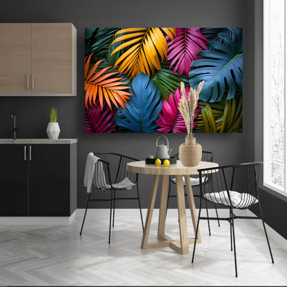 Groene junglebladeren canvas
