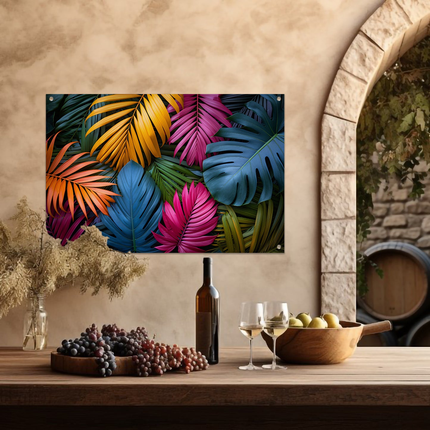 Groene junglebladeren tuinposter