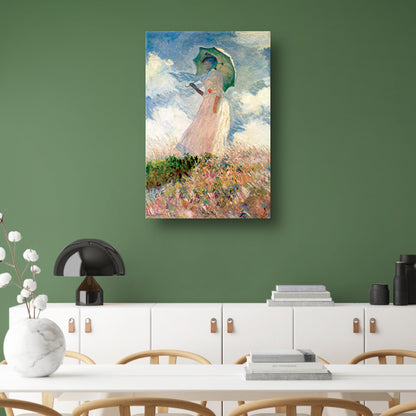 Vrouw met parasol - Claude Monet poster