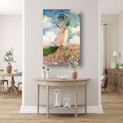 Vrouw met parasol - Claude Monet poster