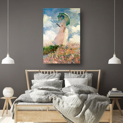 Vrouw met parasol - Claude Monet poster