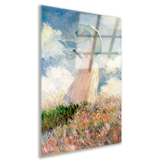 Vrouw met parasol - Claude Monet Acrylglas