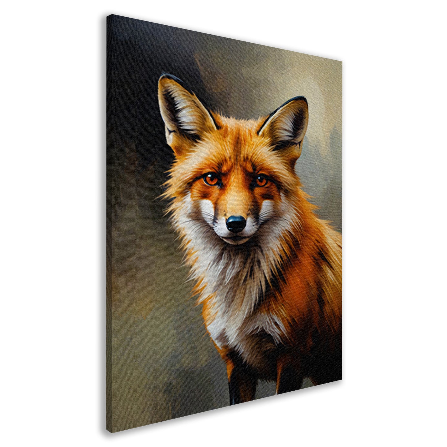 Intense Oogopslag van een Kleurrijke Vos canvas