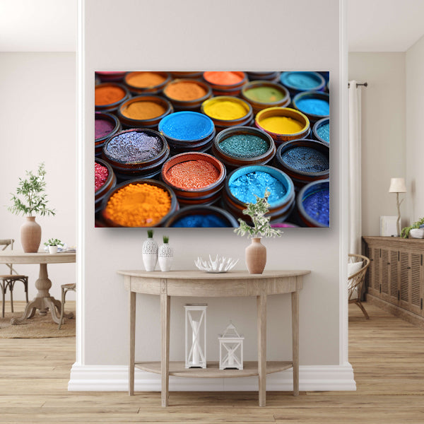 Minimalistisch potten stilleven canvas