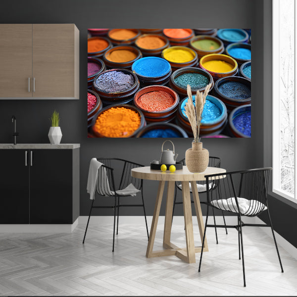 Minimalistisch potten stilleven canvas