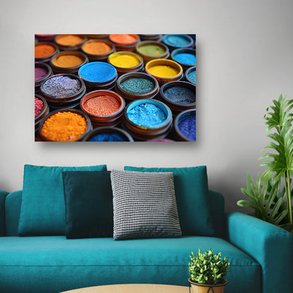Minimalistisch potten stilleven canvas
