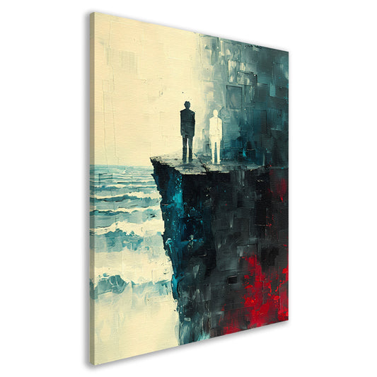 Reflectie aan de rand van vergetelheid canvas