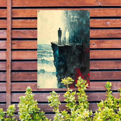Reflectie aan de rand van vergetelheid tuinposter