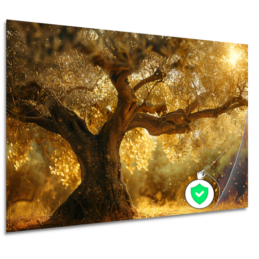 Nachtelijke bomen bij sterrennacht poster