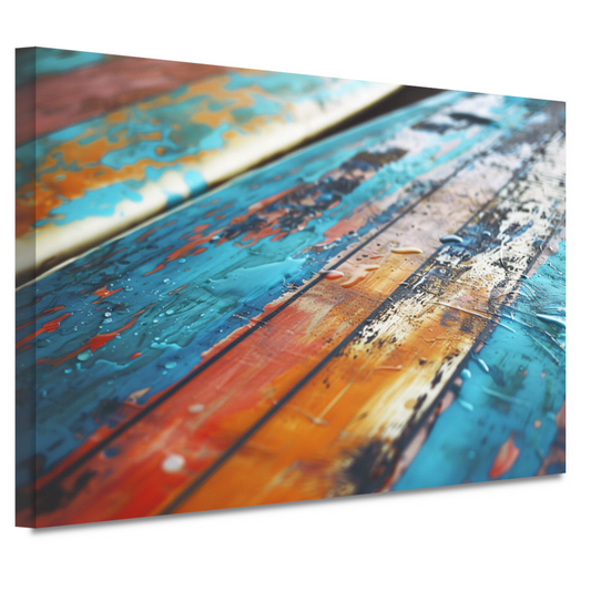 Abstracte surfplank met waterdruppels canvas