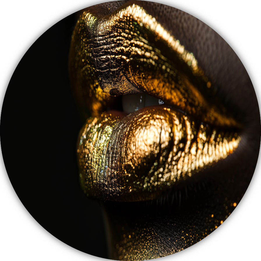 Gouden Lippenstift Op Zwart Fluweel forex muurcirkel