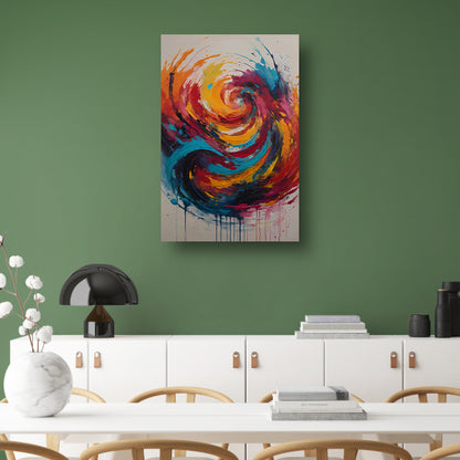 Wervelende Dans van Levendige Kleuren poster