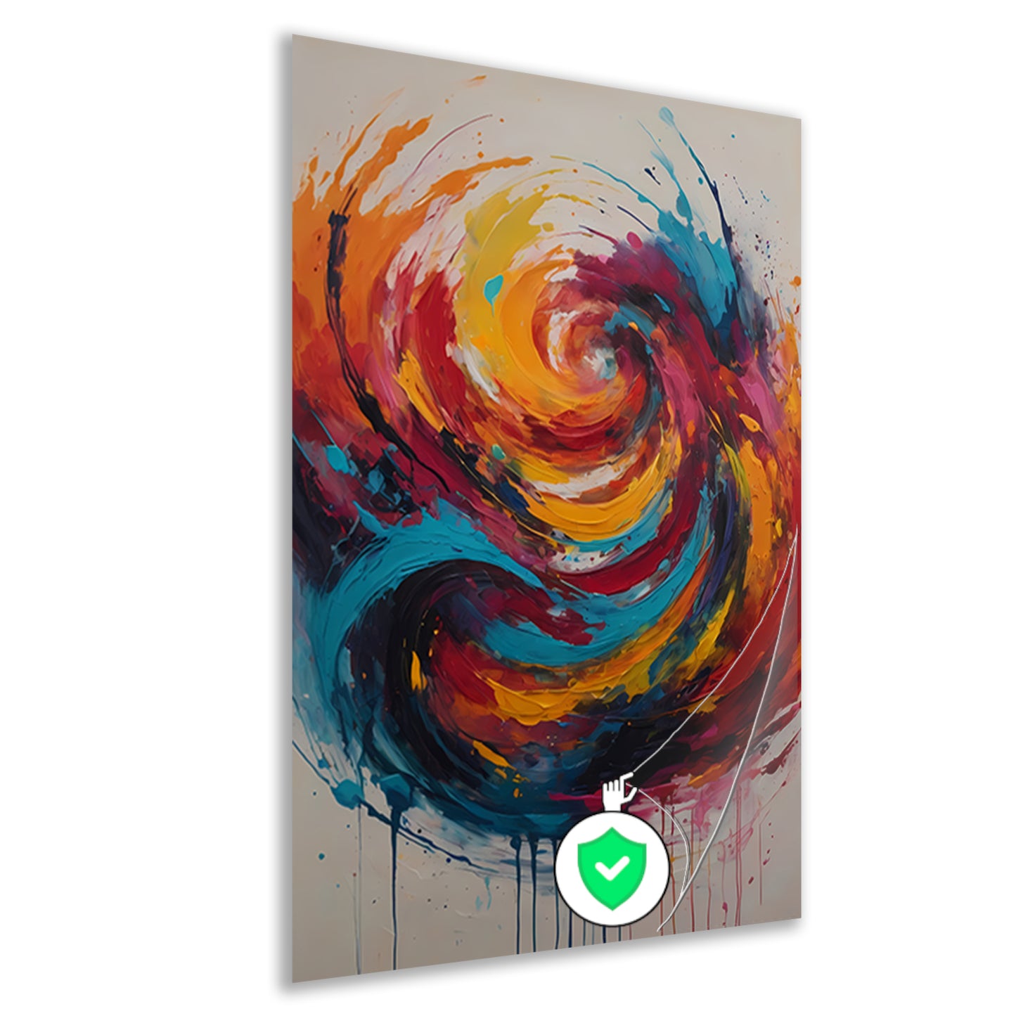 Wervelende Dans van Levendige Kleuren poster