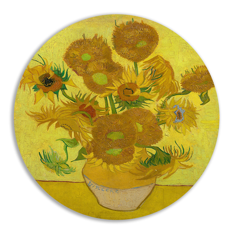 Zonnebloemen - Vincent van Gogh forex muurcirkel