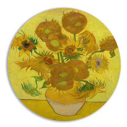 Zonnebloemen - Vincent van Gogh aluminium muurcirkel