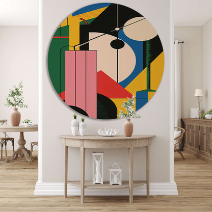 Abstract compositie met primaire kleuren forex muurcirkel