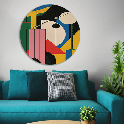 Abstract compositie met primaire kleuren forex muurcirkel