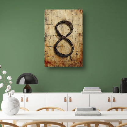 Abstract Acht in Steen en Barsten canvas