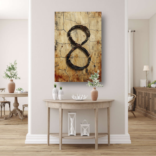 Abstract Acht in Steen en Barsten canvas