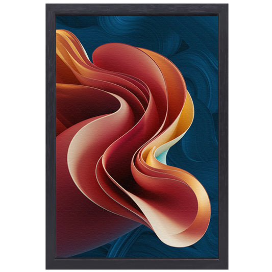 Kleurrijke abstracte digitale kunst met lagen canvas met baklijst