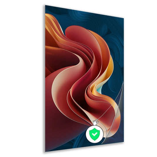 Kleurrijke abstracte digitale kunst met lagen poster