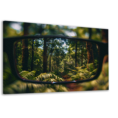 Reflectie van een boslandschap in een bril canvas