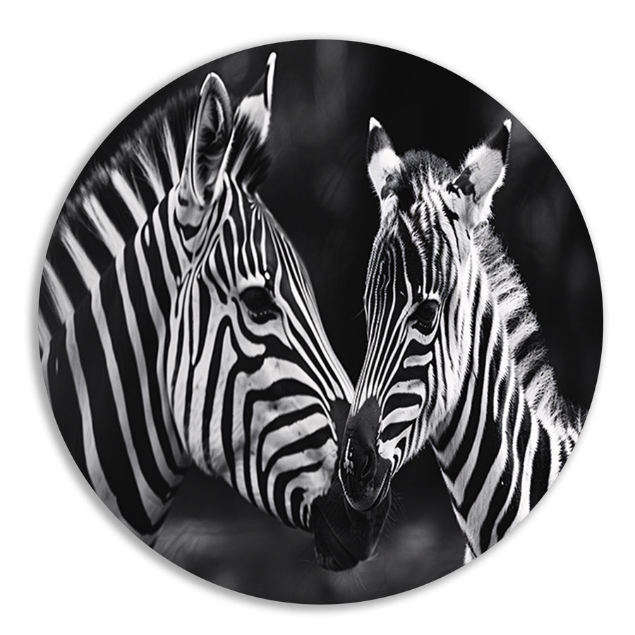 Intieme ontmoeting zebra moeder en jong forex muurcirkel