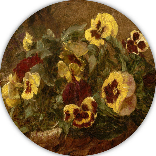 Viooltjes - Henri Fantin Latour aluminium muurcirkel
